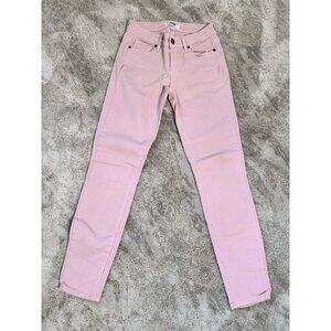 Paige Jeans Women's size 24 Pink Verdugo Skinny Ankle Crop Stretch Denim